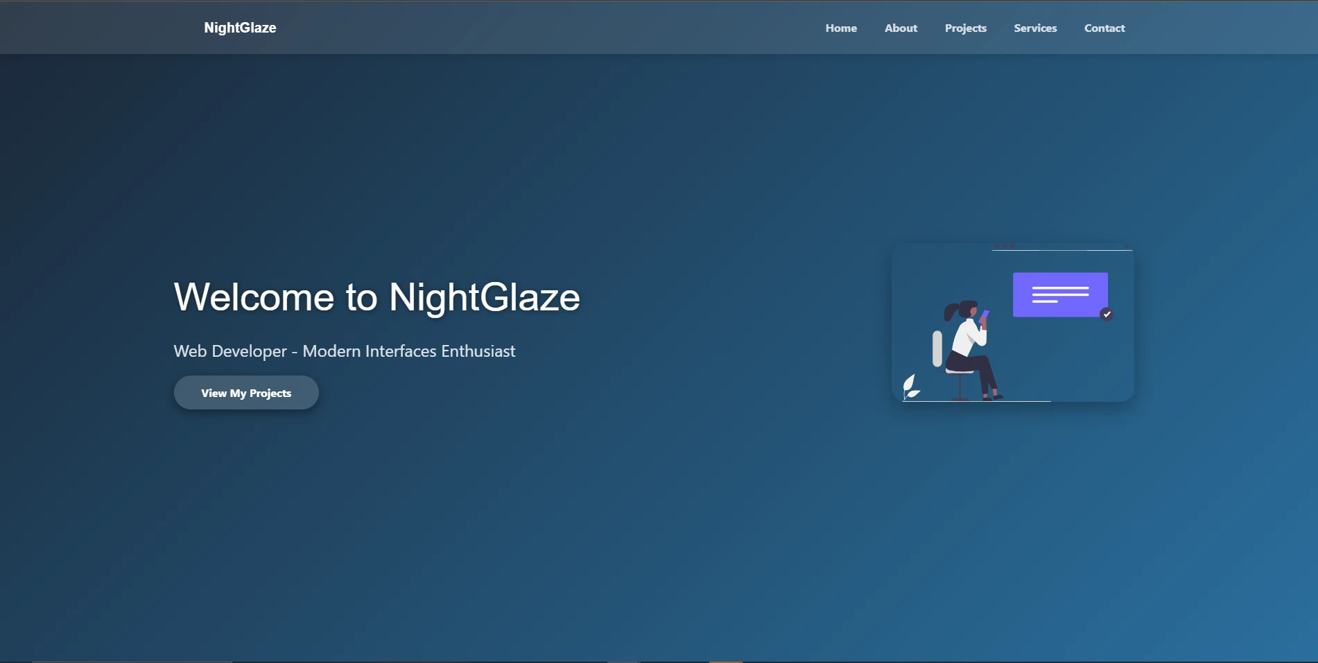 NightGlaze Portfolio Template